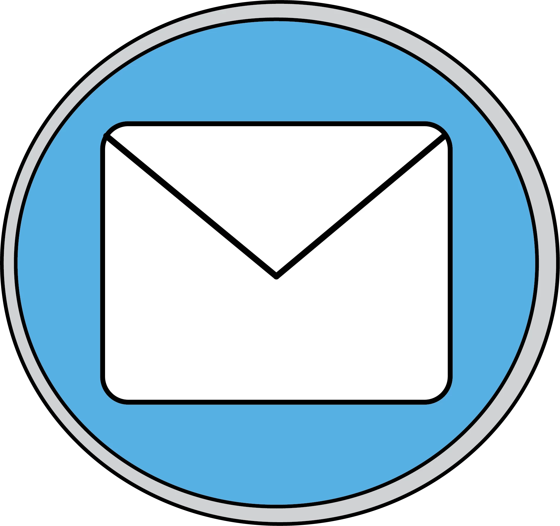 image link of mail envelope in a circle